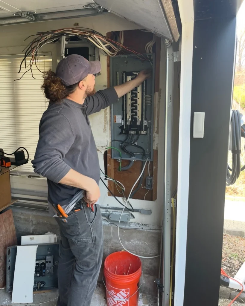 Super Power Electric Electrician In Holmdel On A Job Site Replacing An Electrical Panel